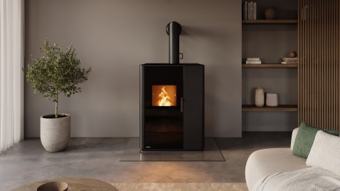 Foto : RIKA Paro combi/hybridekachels: De Perfecte Harmonie Tussen Hout en Pellets