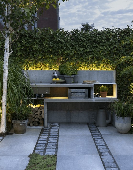 Foto : EVO FLEX van in-lite: sfeervolle lichtlijnen voor een moderne tuin