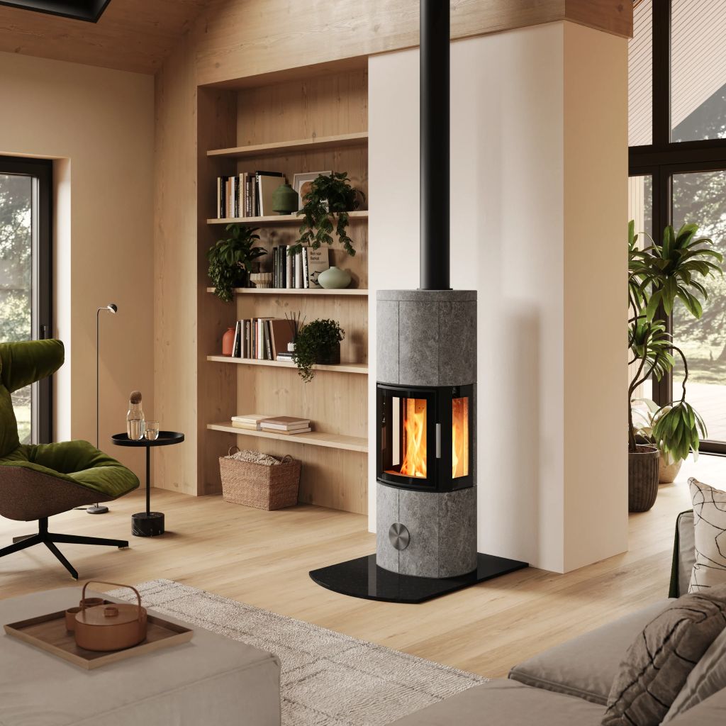 Foto: Wonennl Noorse Haarden Set 03 Elburg Stove V2 side glasses top pipe HR Post scaled