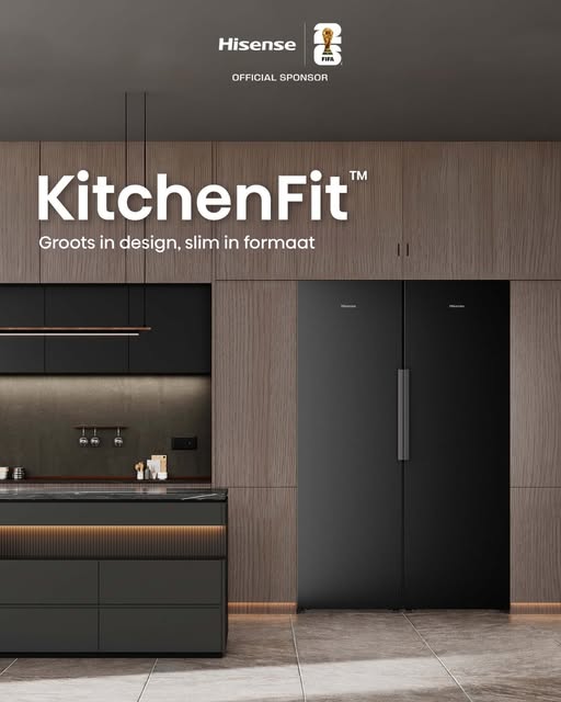 Foto : Hisense KitchenFit koelkast: strak design en maximale ruimte