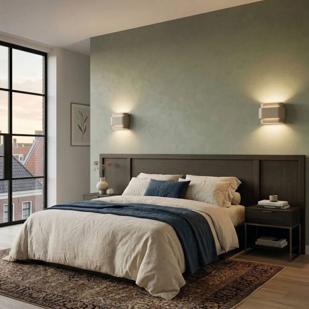 Foto : Wandlamp naast het bed: praktisch én sfeervol
