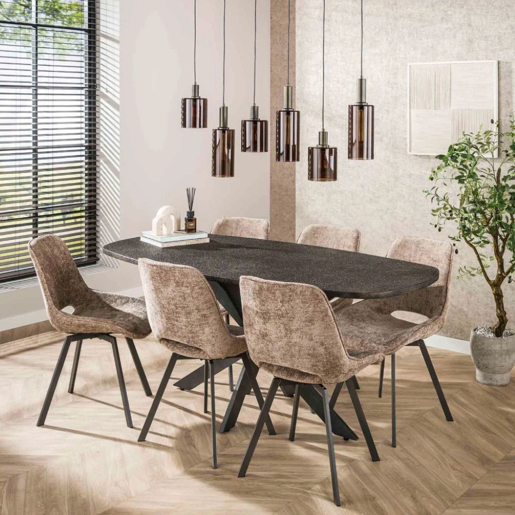 Foto: heldr hanglamp firenze 6l brons bruin