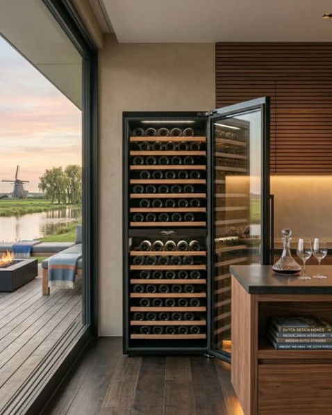 Foto : Norcool Cave 180 DZ – luxe vrijstaande wijnklimaatkast met dubbele zone