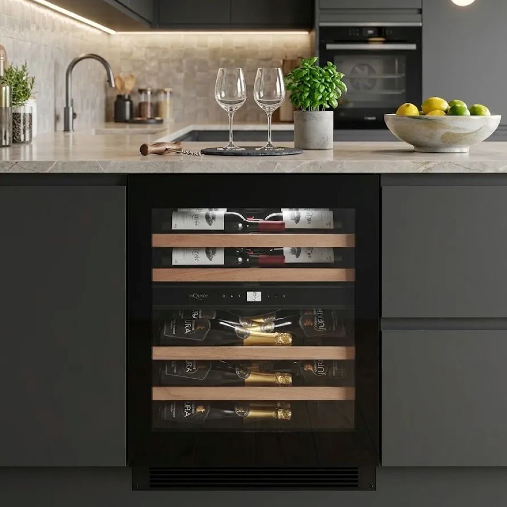 Foto : Onderbouw wijnkoelkast van 50 of 60 cm: welke past het beste in jouw keuken?
