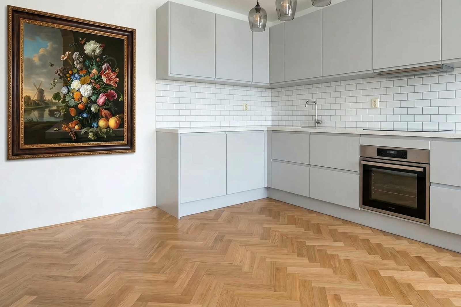 Foto: herringbone floor dutch homes oak pvc tile  nbsp image