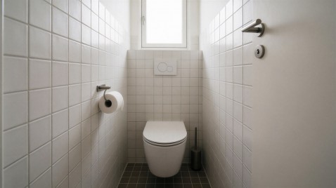 Foto : Toilet renoveren in een bestaande woning: kleine ruimte, veel details