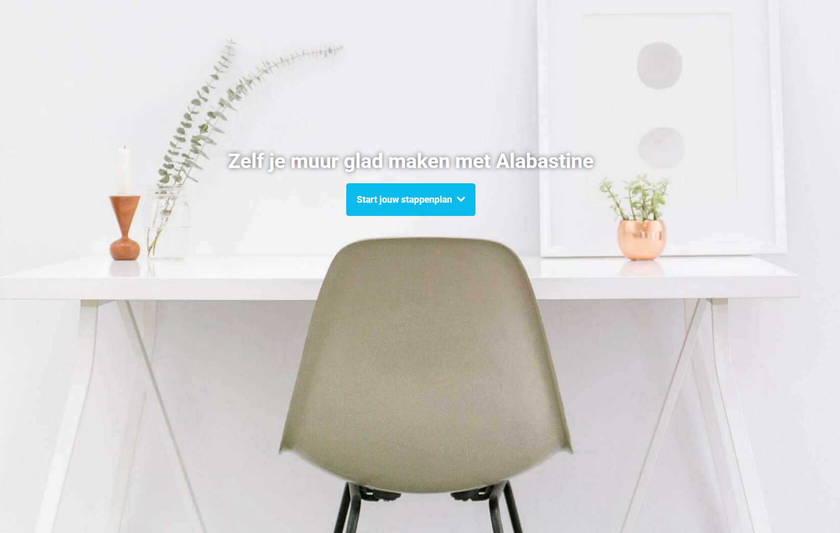 Foto : Het MuurStrakPlan van Alabastine: zo maak je je muur perfect glad