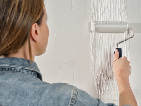 Foto : Alabastine Muurglad Rolbaar: snel muren glad maken