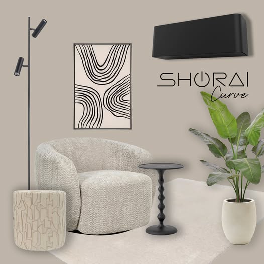 Foto : SHORAI™ Curve design airco – comfort, energiezuinigheid en stijl in één
