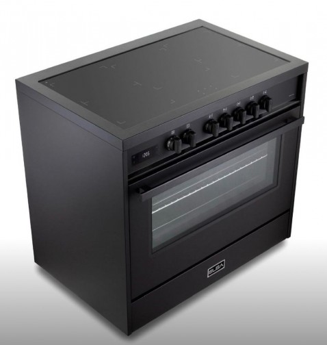 Foto : Modern gas- of inductiefornuis in zwart? Ontdek de klasse van ELBA