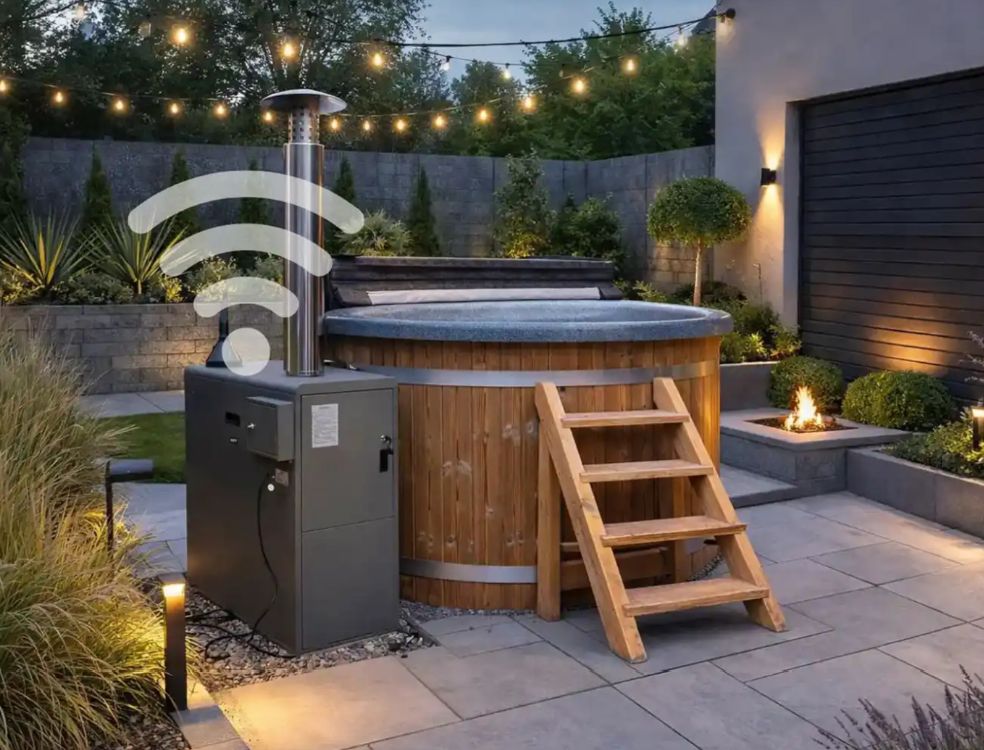 Foto: Wonennl Ticra hottub met biokachel 01