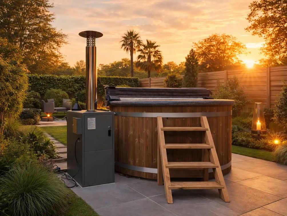 Foto: Wonennl Ticra hottub met biokachel 02