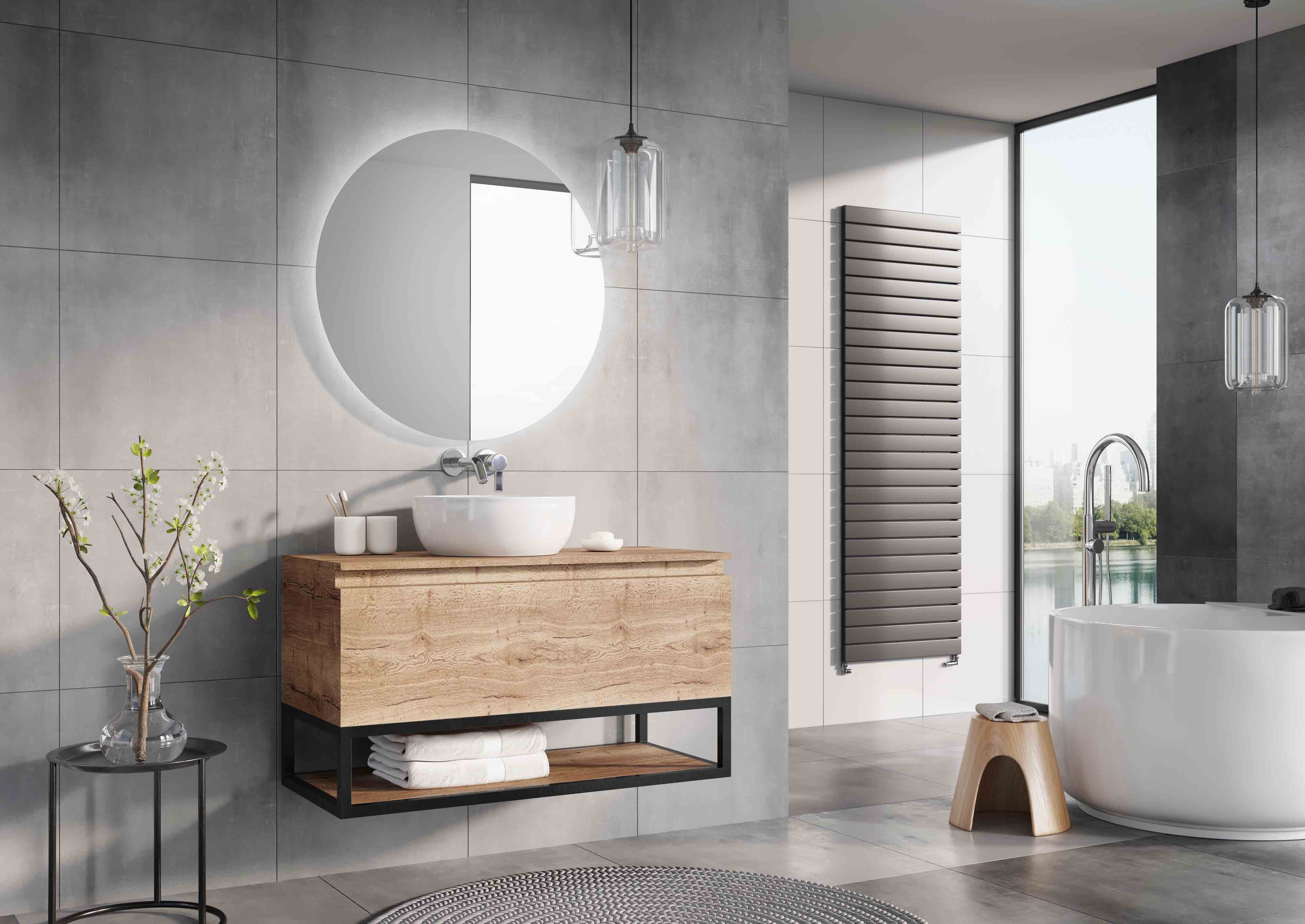 Foto: Matrix 100cm tabacco greeploos   zwart frame onderzijde   LR