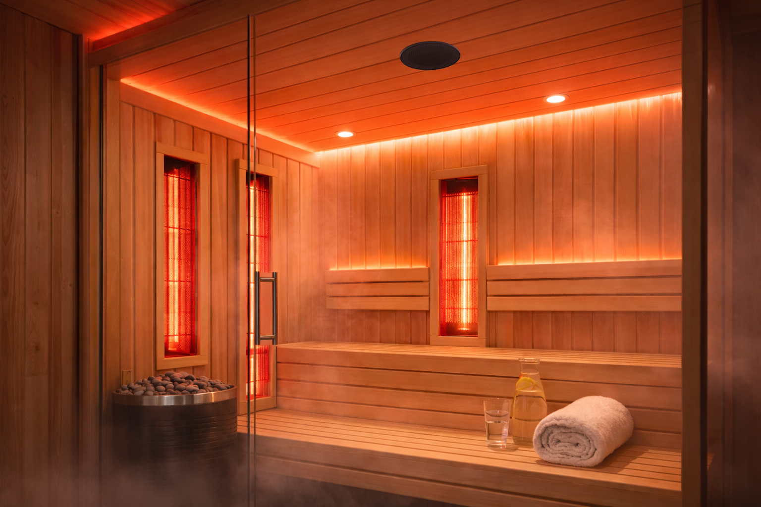 Foto : Ontspan in Geluid en Warmte met AquaSound Sauna Speakers