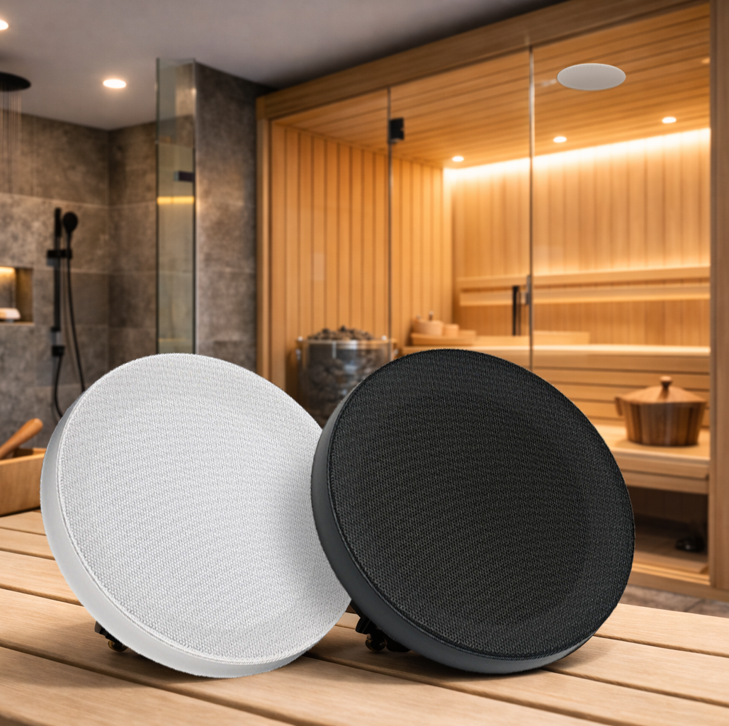 Foto: aquasound wonen nl sauna speakers