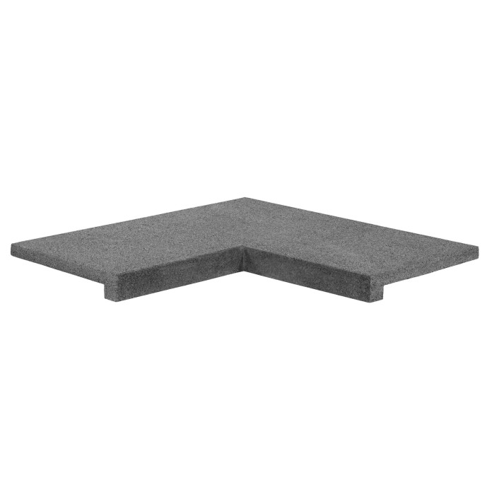 Foto: Zwembadrand Tibet Dark Grey Gezoet Binnenhoek 1 689x689