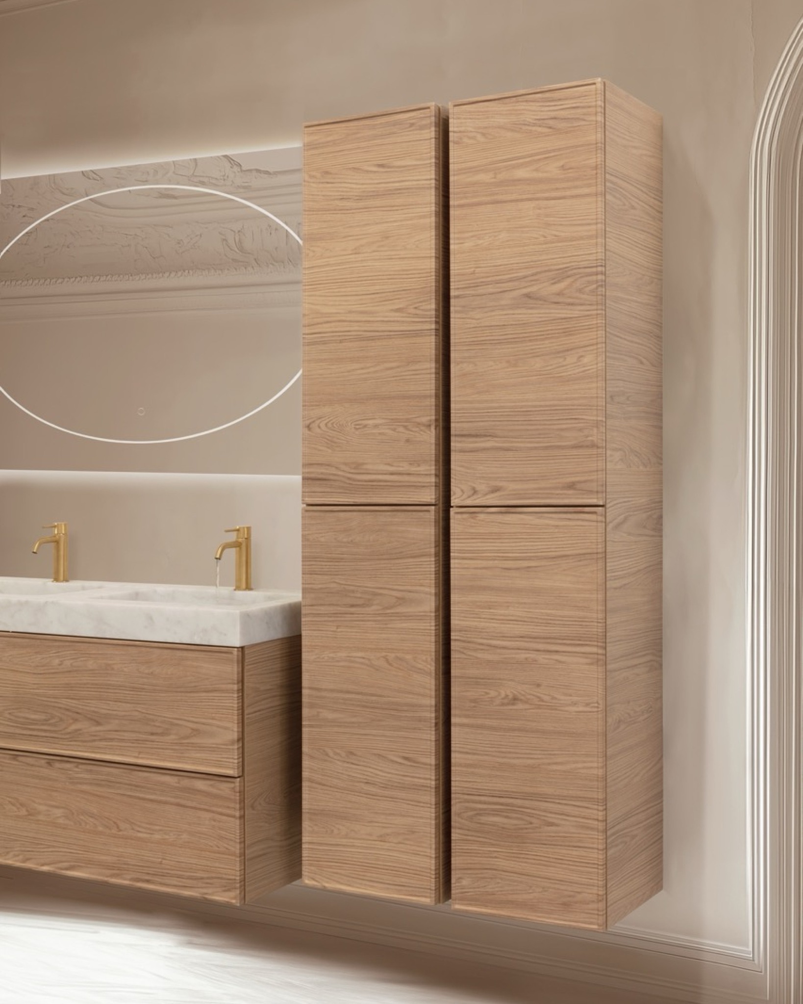 Foto: badmeubel no limit frame houtlook woon bad