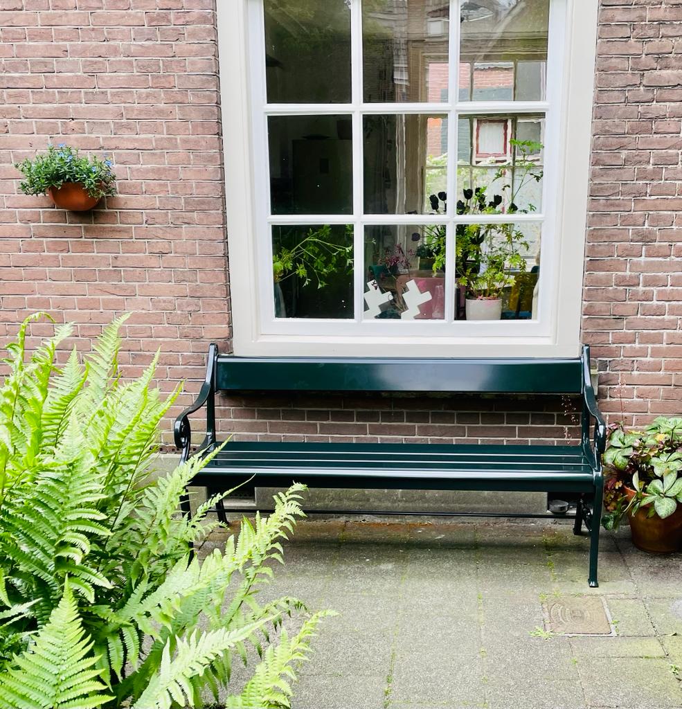 Foto: Zeus tuinbank Gardeluxe   klassiek groen   aluminium   duurzaam   onderhoudsvriendelijk