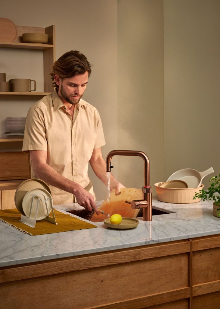 Foto: 2762 FXSRCO Flex Square Rose Copper Time Marble Setting Boiling cutting board clean Portrait