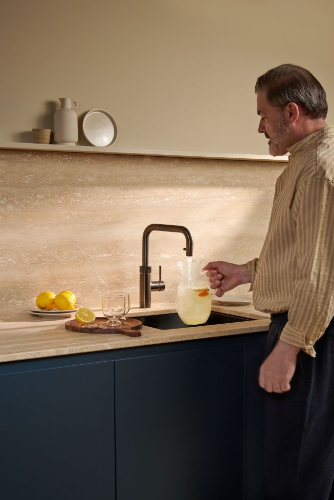 Foto : Quooker Flex in messing patina – uniek in karakter, tijdloos in uitstraling