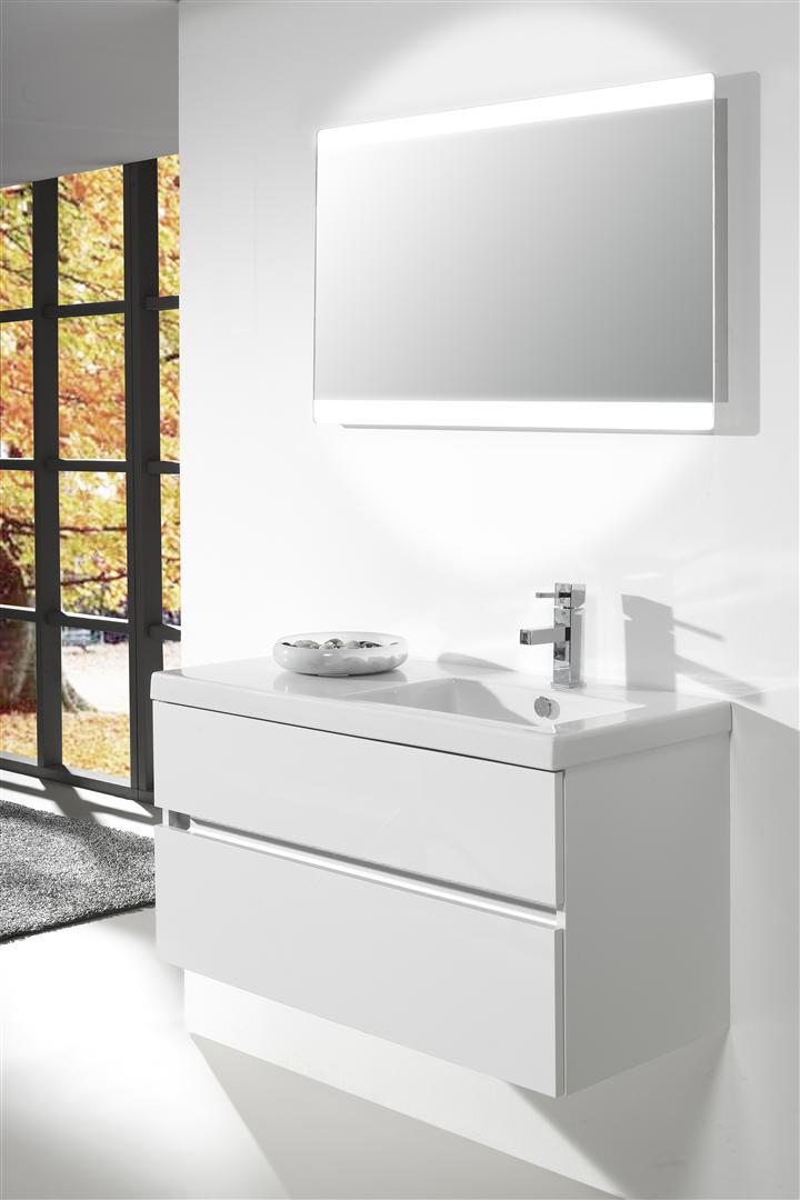 Foto: Thebalux badmeubel Ceramic Line CL154 wastafel keramiek asymmetrisch