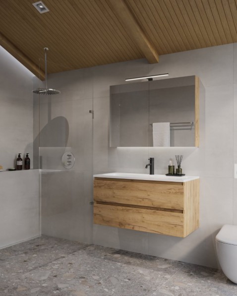 Foto : Luxe badkamerdesign in compact formaat