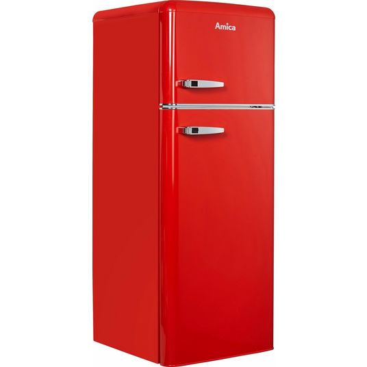 Foto: Wonennl amica koel vriescombinatie kgc 15635 b a 144 cm hoog rood 3