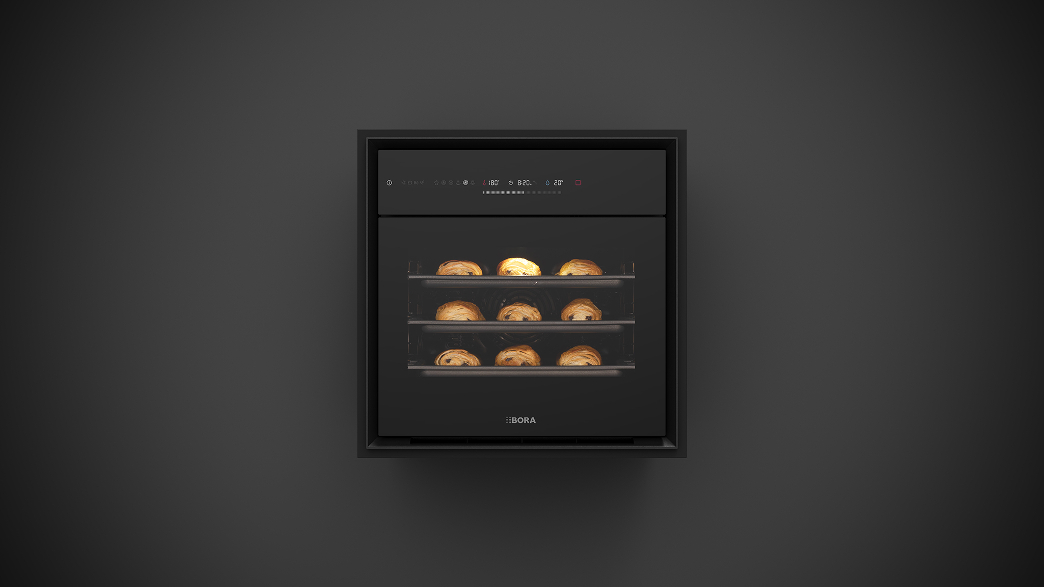 Foto: Tieleman Keukens keukenapparatuur bora o01 ovensteam pain au chocolat frontale