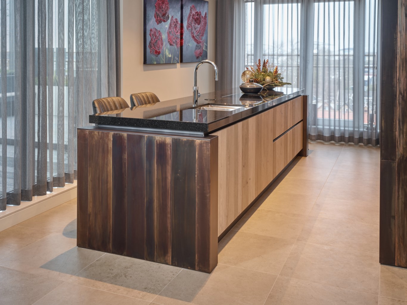 Foto: Geplaatste Tieleman Keuken Mereno Manchester W  Groenendijk Capelle ad IJssel hout  koper  graniet 15  Kopieren 