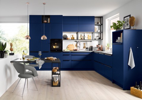 Foto : Een positieve twist met een blauwe keuken