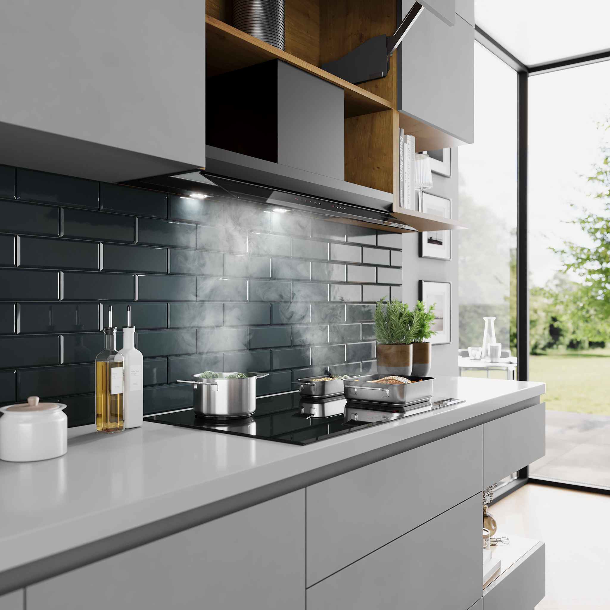 Foto: Tieleman Keukens Bosch keukenapparatuur Integrated Hood Design afzuigkap Geintegreerde afzuiging 4