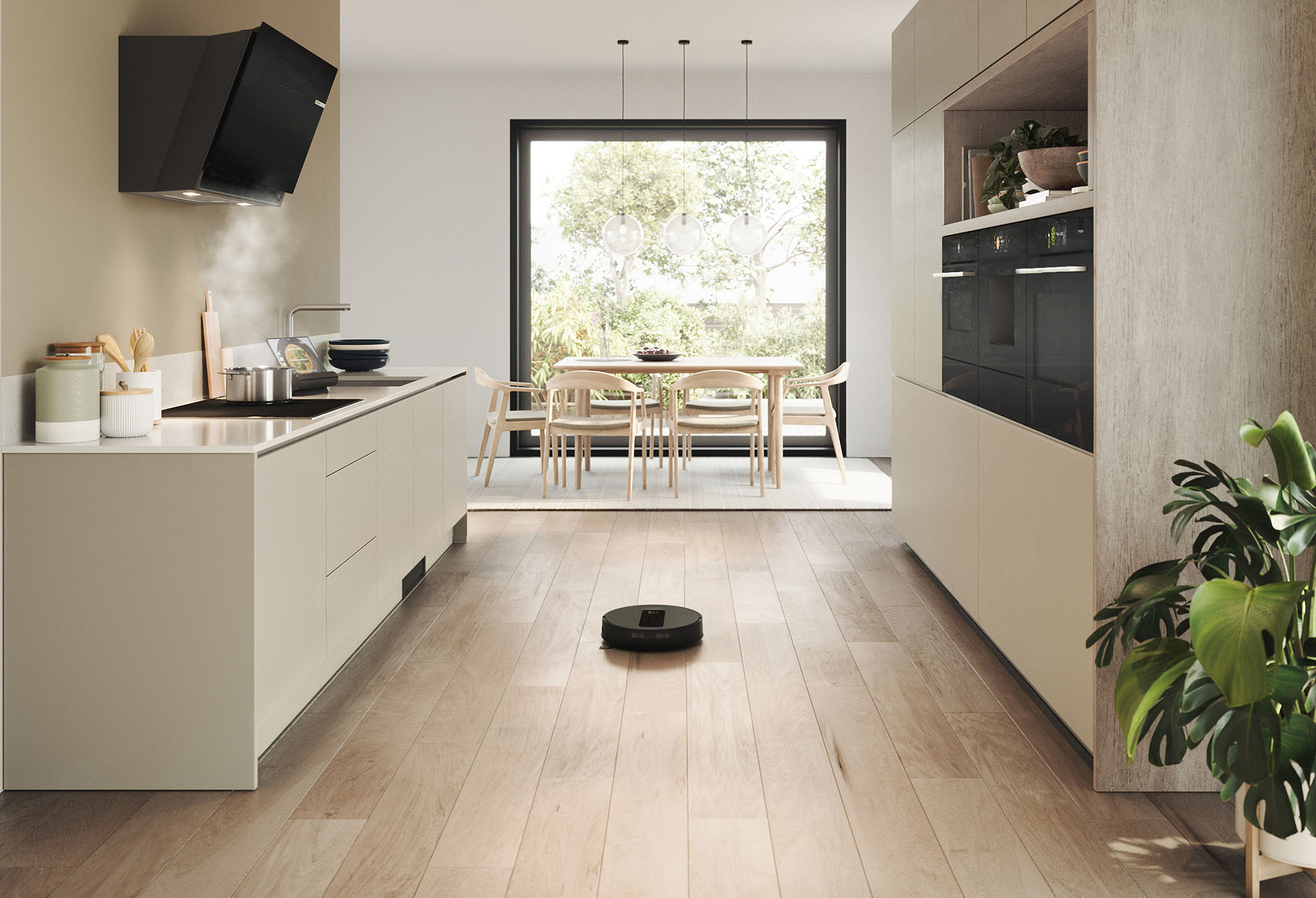 Foto: tieleman keukens bosch keukenapparatuur inbouw robotstofzuiger keuken 4