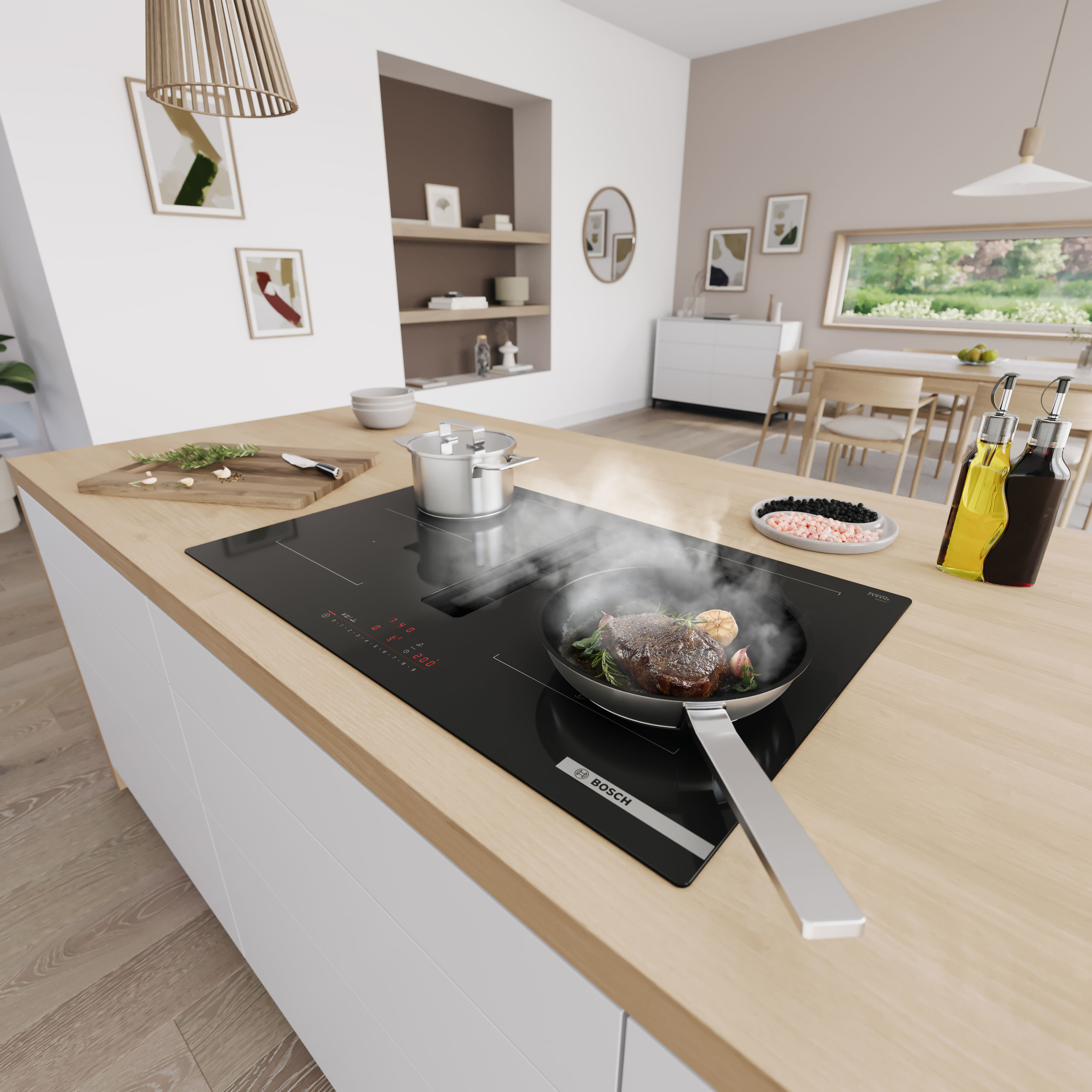 Foto : Drie keer als 'Beste uit de Test' bekroond: de innovatieve Bosch inductiekookplaat