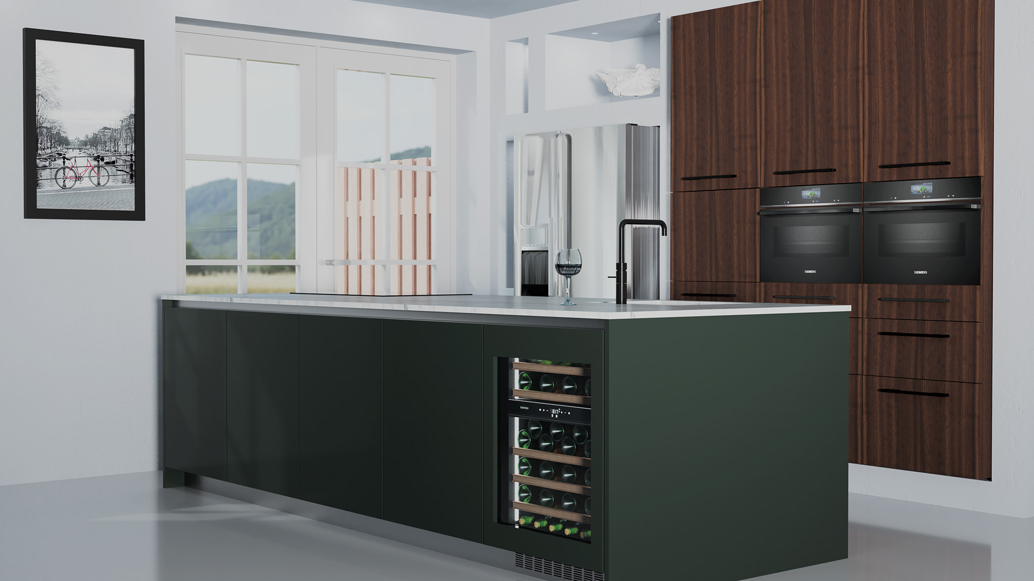 Foto : Compact maar toch ruim: de Forvino Domaine wijnklimaatkast