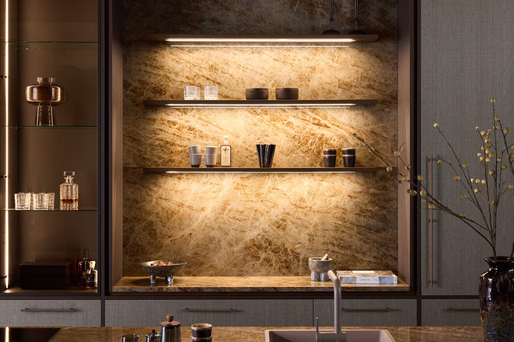 Foto: Tieleman Keukens Keller Keukens keukenmodel Natural weave mokka eiken linnen fronten 11