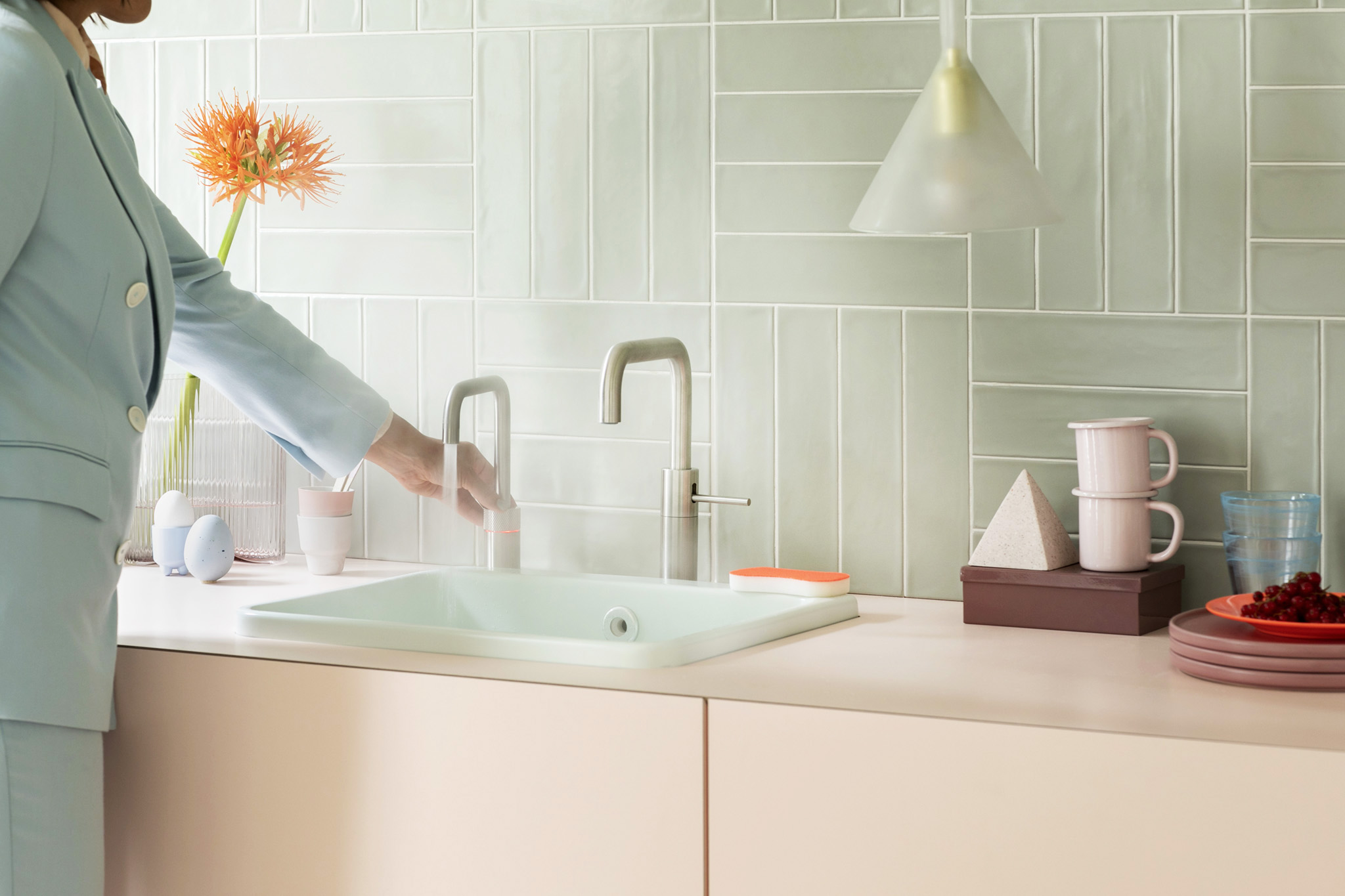 Foto: Tieleman Keukens Quooker Nordic Square Twintap rvs soft model 1