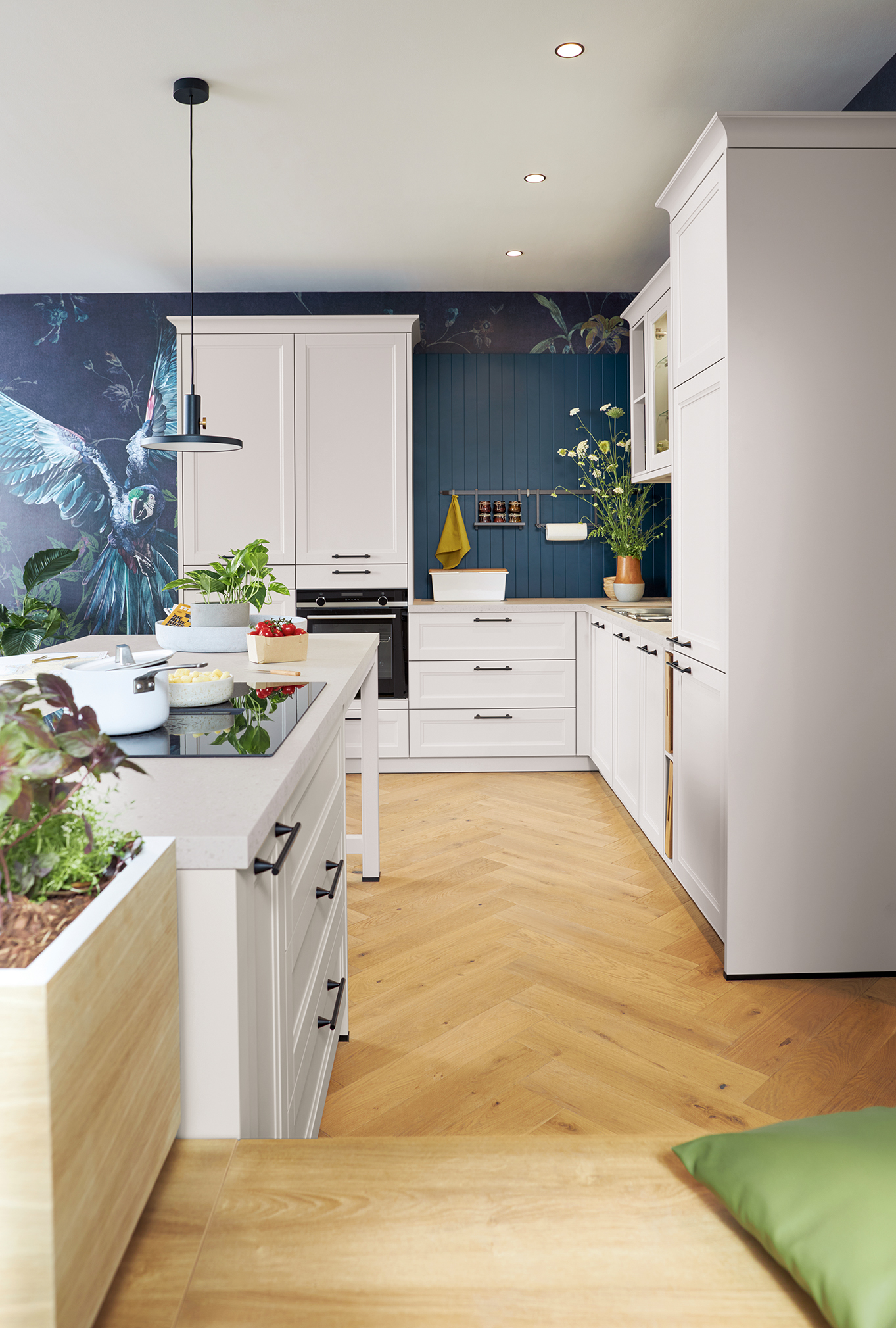 Foto: Schuller Cameo Schelpenwit satijn moderne landelijke stijl bijkeuken Tieleman Keukens 4