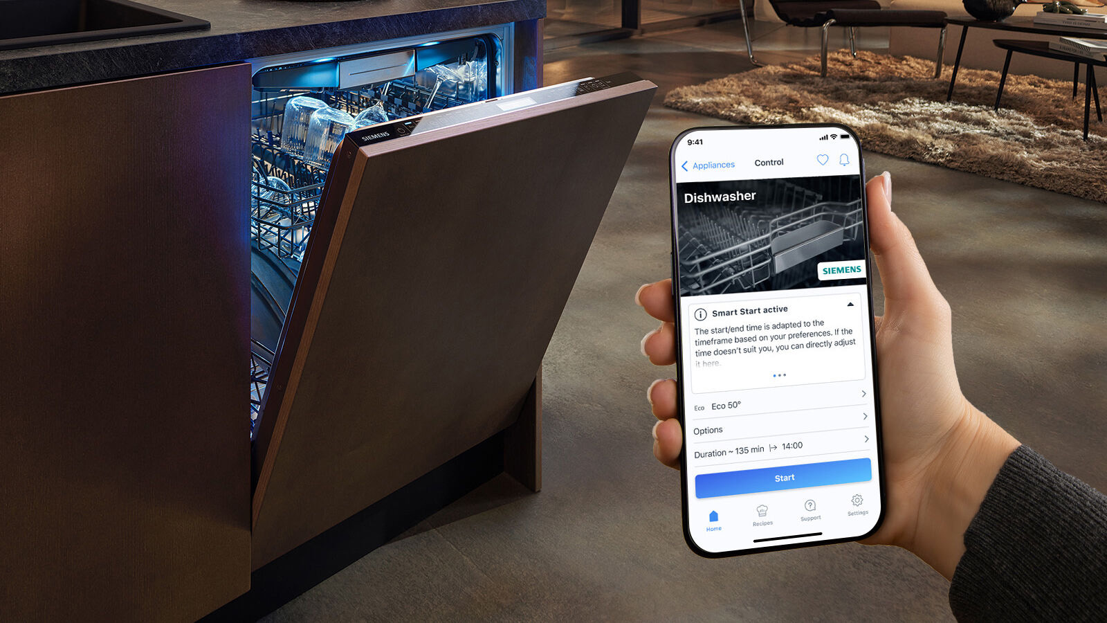 Foto: Tieleman Keukens Siemens keukenapparatuur XXL vaatwasser smart connect