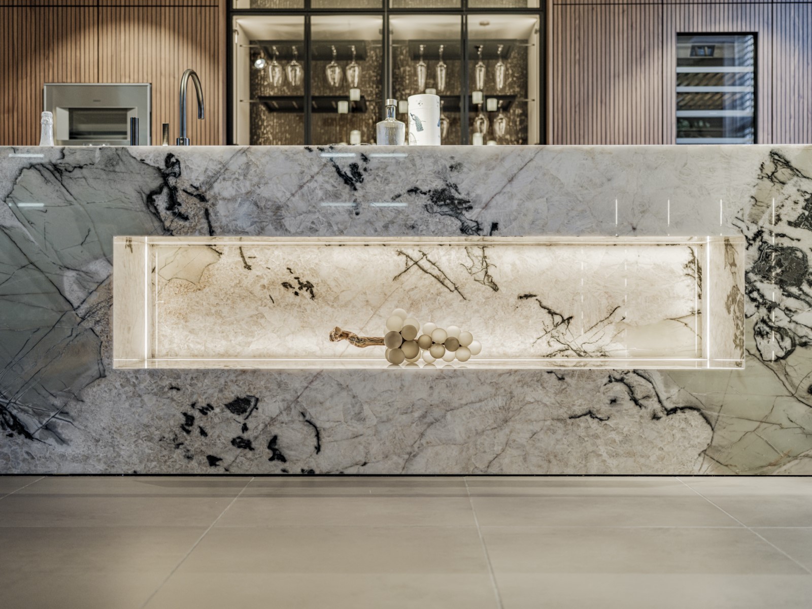 Foto: Studio 100c  Tieleman Exclusief Mereno Milano Mereno Welsh Mereno Chelsea massief hout lamellenstructuur marmerlook 5  1600x1200 