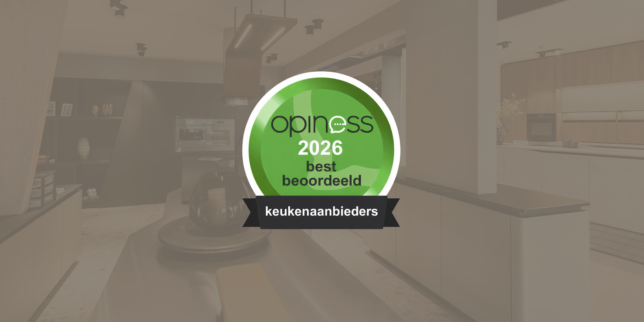 Foto : 7 jaar op rij de beste: Tieleman Keukens opnieuw bekroond op Opiness.nl
