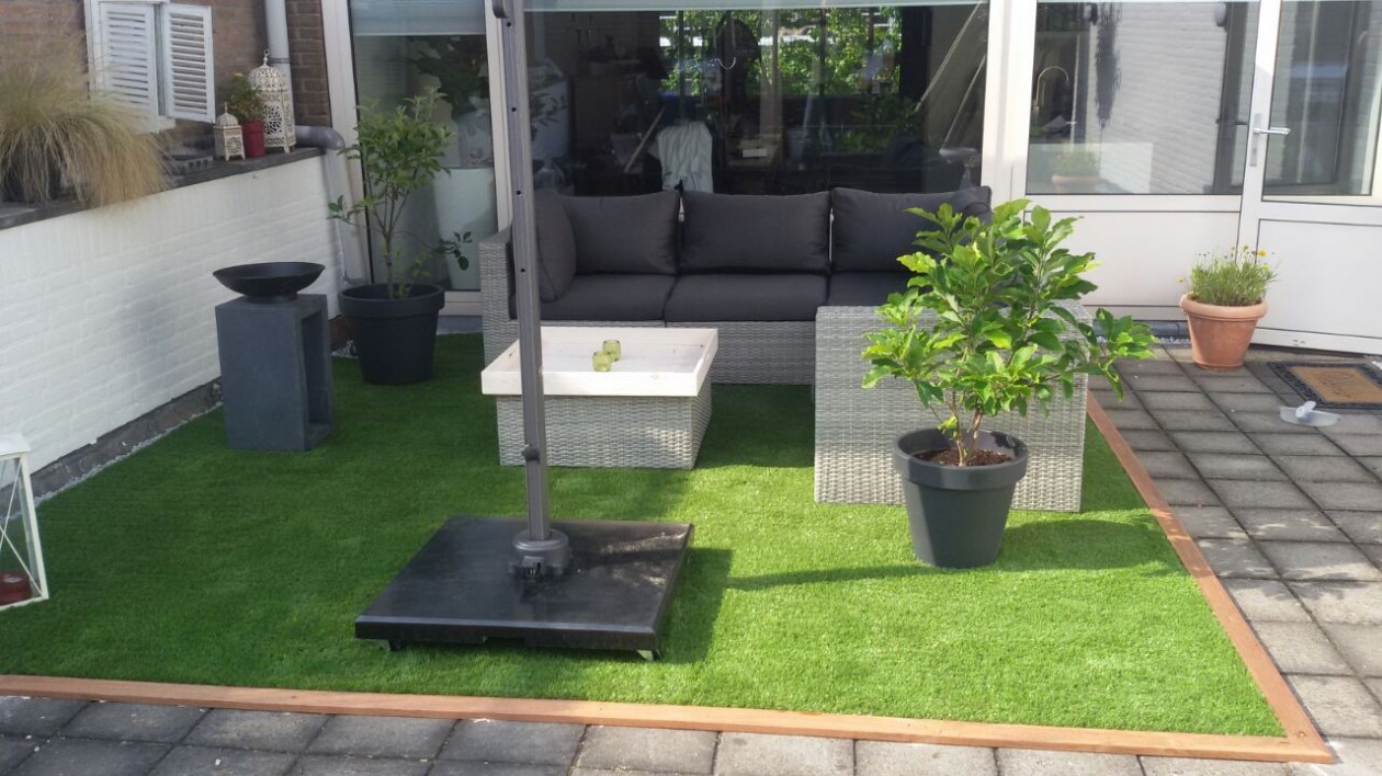 Foto: w3 Dakterras met kunstgras