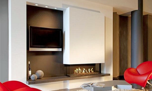 Foto: kal fire eco 110 3 zijdige inbouw gashaard