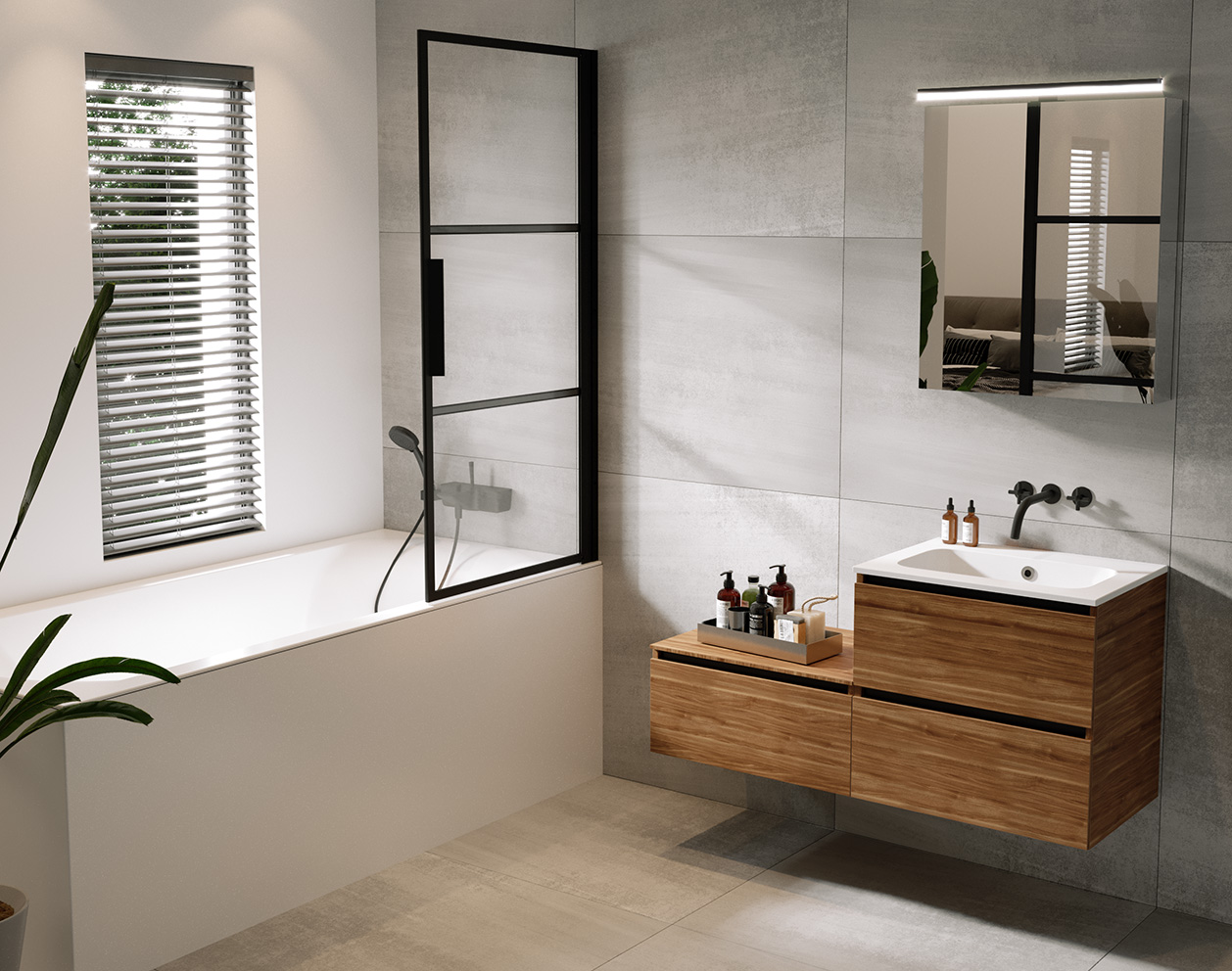 Foto: kleine badkamer inrichten bad douche