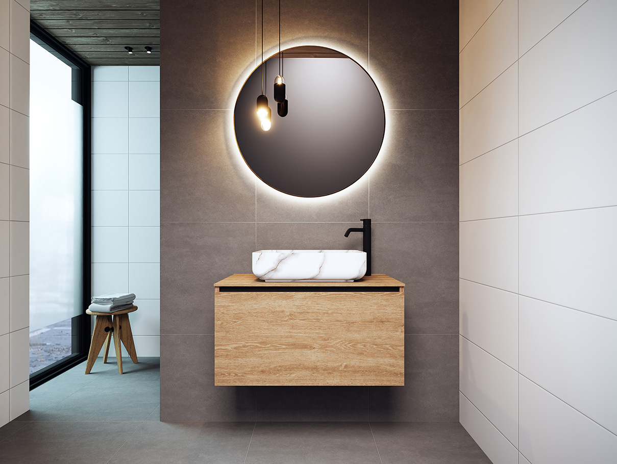 Foto: kleine badkamer inrichten badkamermeubel waskom