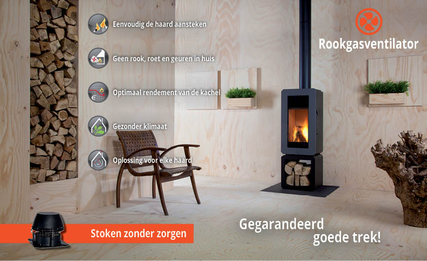 Foto: Rookgasventilator, Stoken zonder zorgen