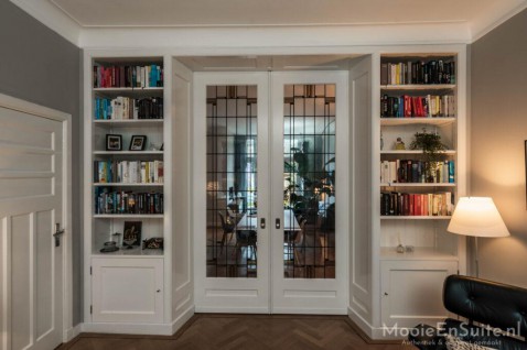 Foto : Glas-in-lood of helder glas in je ensuite deuren?