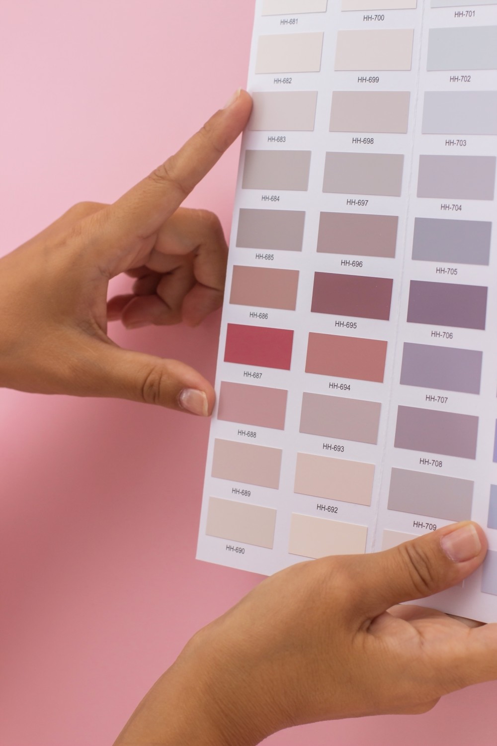 Poederachtige matte muurverf kleuren