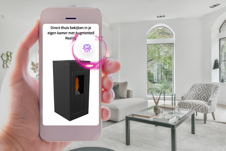 Foto: Hoe plaats je een virtuele pelletkachel in je kamer