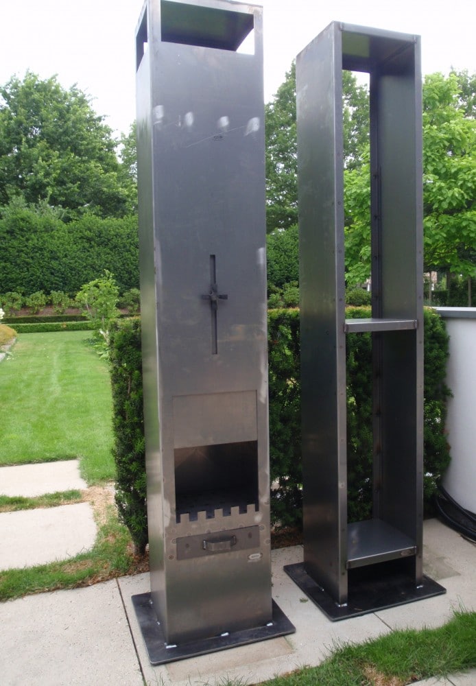 Foto: Zeno Quadrato houtopslag buitenhaard tuinhaard terrashaard fireplace cheminee gartenkamin