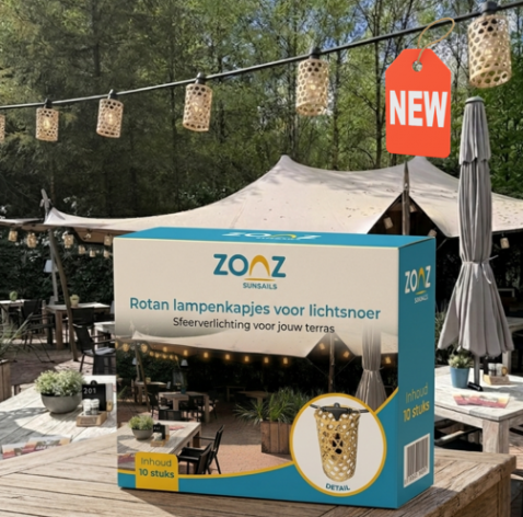 Foto : Sfeervolle lampenkapjes voor lichtsnoer